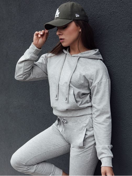 Trendy dámská světle šedá mikina Trendhood