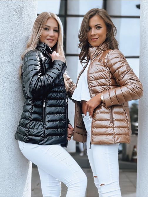 Černá dámská bunda se stojacím límcem Busy Bee