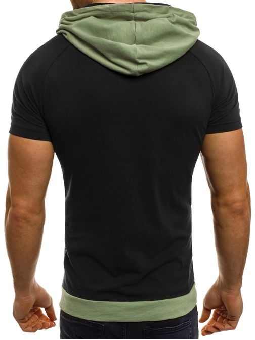 Zelené delší módní tričko s kapucí ATHLETIC 1102