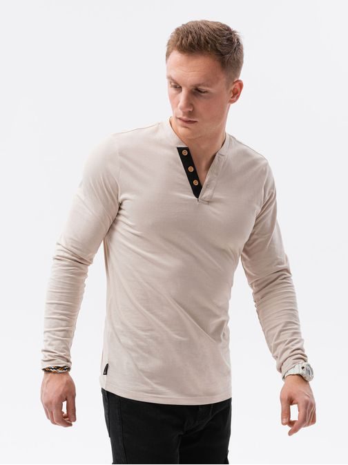 Tričko s dlouhým rukávem ve světle šedé barvě L133