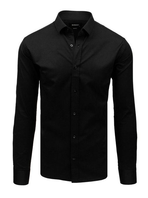 Moderní černá pánská košile