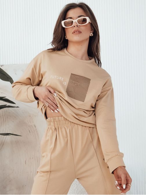 Moderní dámská kamelová tepláková souprava Future