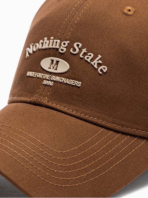 Módní kšiltovka v hnědé barvě H149