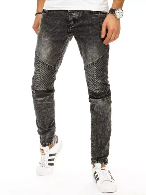 Trendové tmavě šedé džíny
