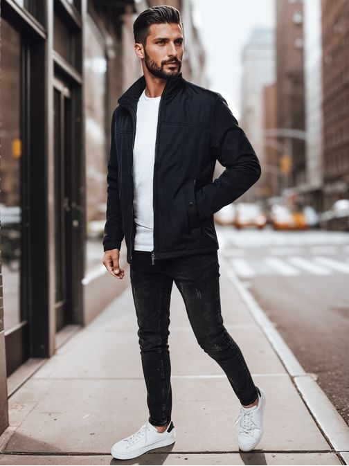 Přechodná pánská granátová bunda bez kapuce