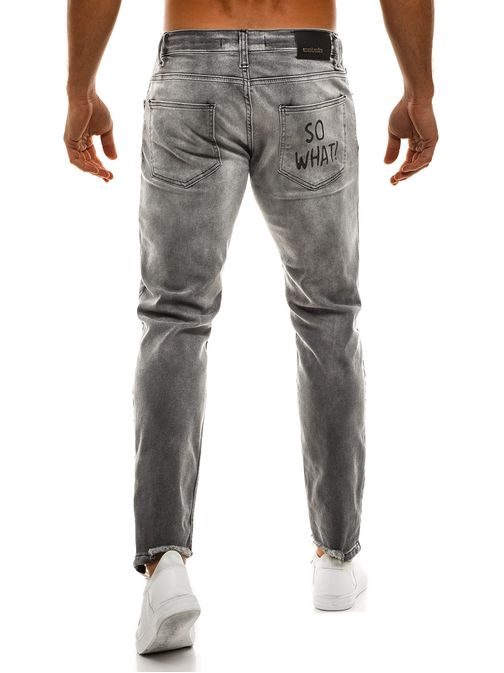 Originální šedé džíny s potiskem CATCH 2858