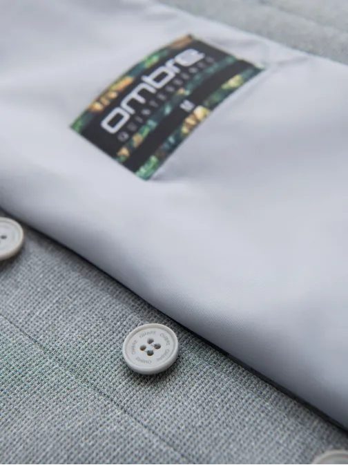 Elegantní šedá pánská vesta V2 BLZV-0146