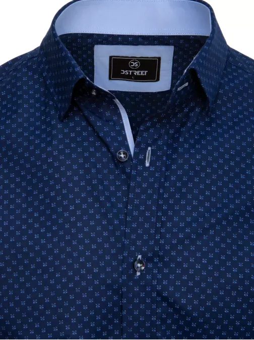 Elegantní granátová košile s jemným vzorem