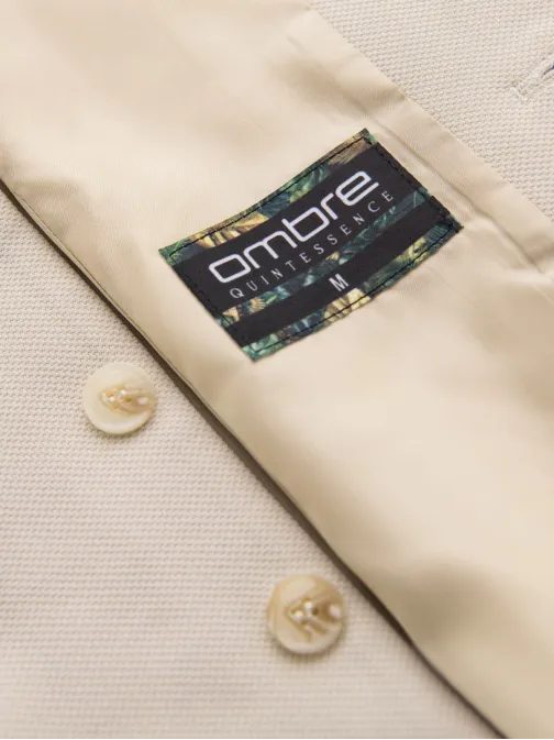 Elegantní béžová pánská vesta V2 BLZV-0145