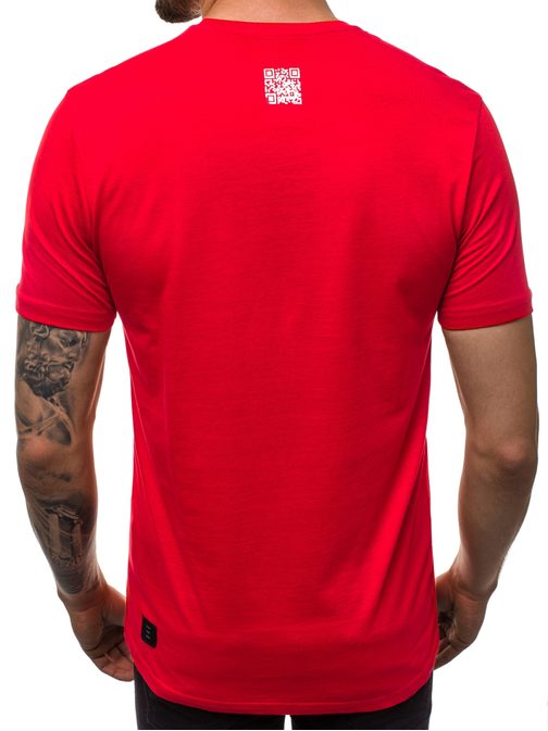 Trendy červené pánské tričko B/19128