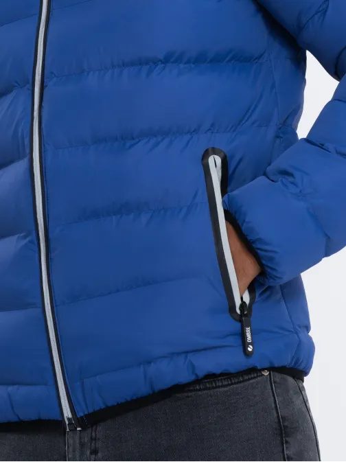 Podzimní nebesky modrá bunda C451