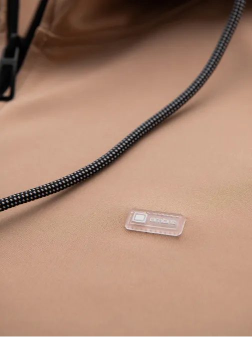 Nadčasová béžová mikina s kapucí V4 EM-SSZP-0210