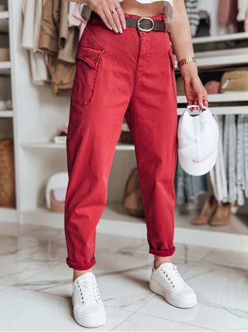 Dámské baggy kalhoty GOTRENDI burgundy