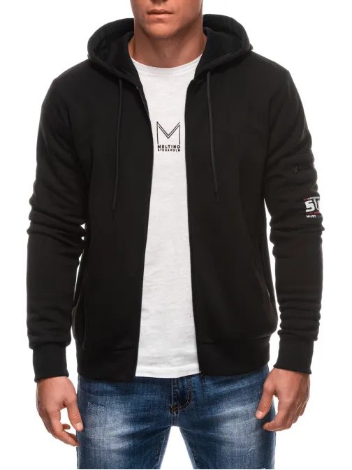 Trendy černá pánská mikina B1701