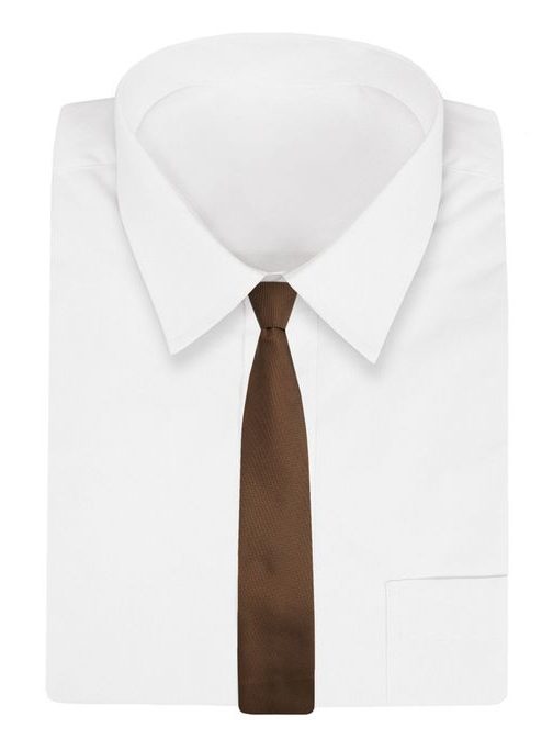 Jednobarevná hnědá kravata