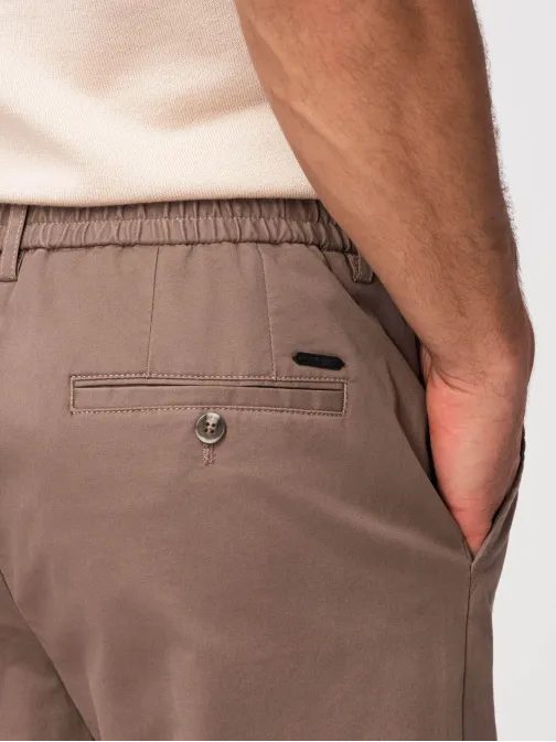 Pánské hnědé chinos kalhoty V1 PACP-0293