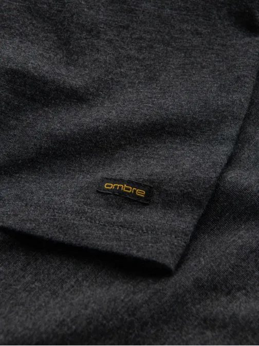 Černé pánské tričko s knoflíky V4 TSCT-0155