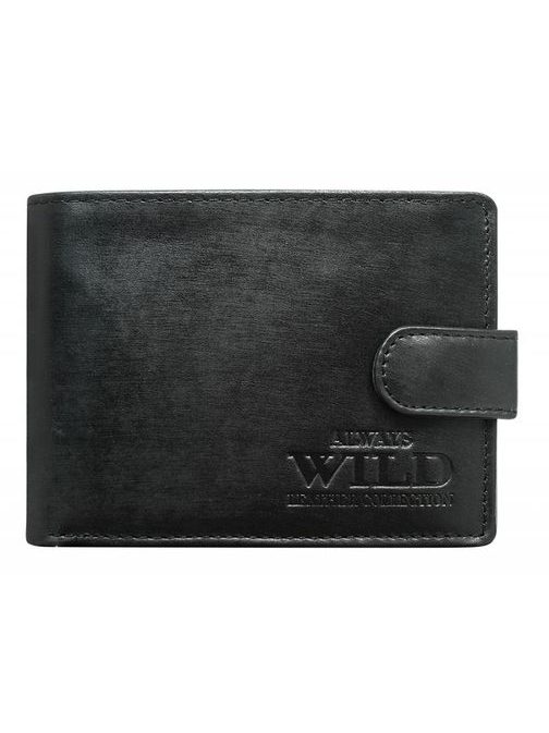 Černá peněženka WILD s přezkou