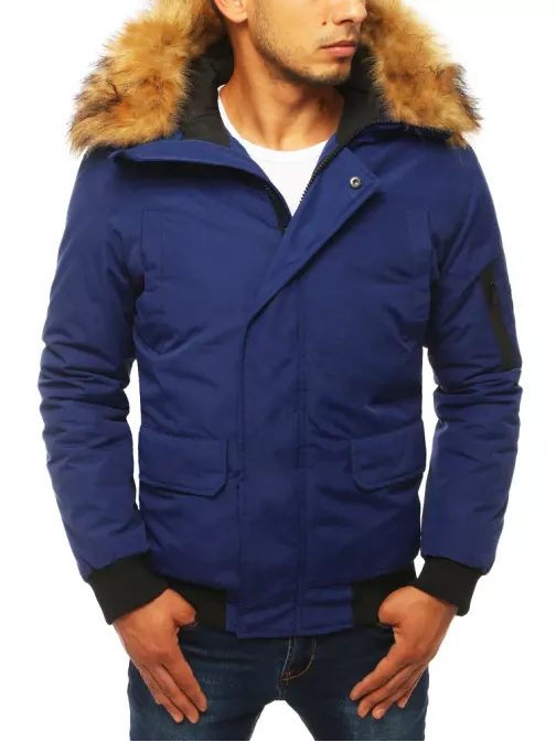 Granátová zimní bunda s kapucí