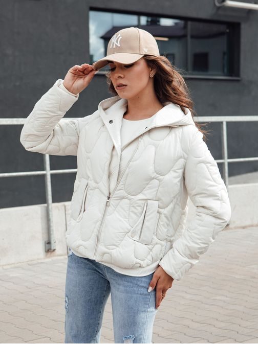 Stylová dámská bílá zimní bunda Windglam