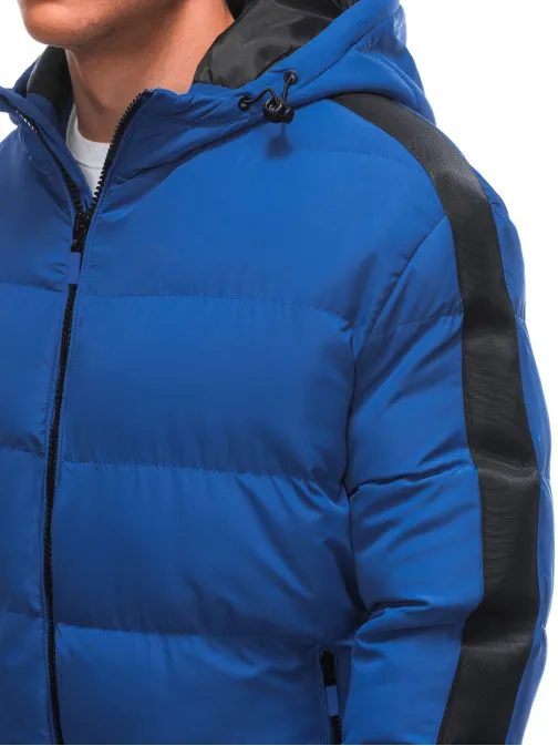 Prošívaná modrá zimní bunda V3 EM-JAHP-0101
