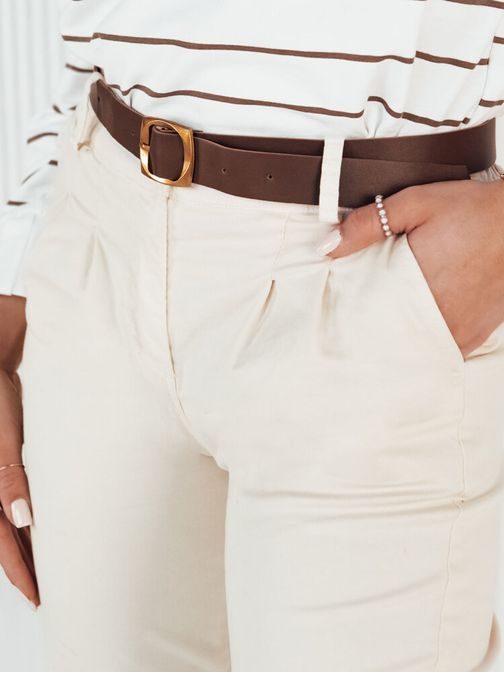 Dámské chinos ecru kalhoty Chitras