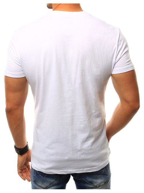 Bílé stylové tričko s poutavým potiskem