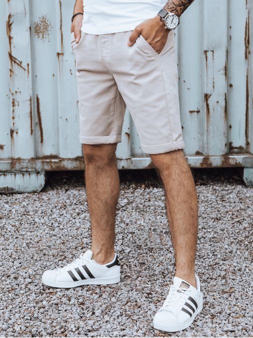 Trendy béžové džínové kraťasy