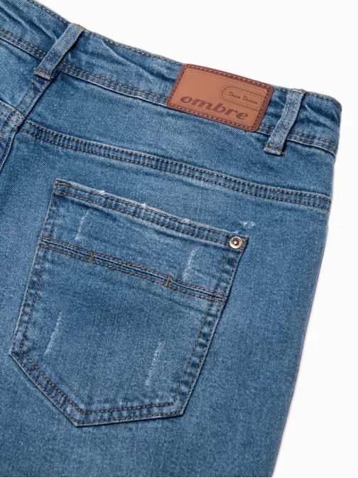 Pánské světle modré rifle ve stylovém provedení P1060