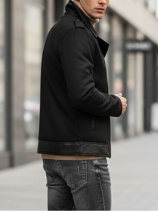 Jedinečná černá zateplená motorkářská bunda