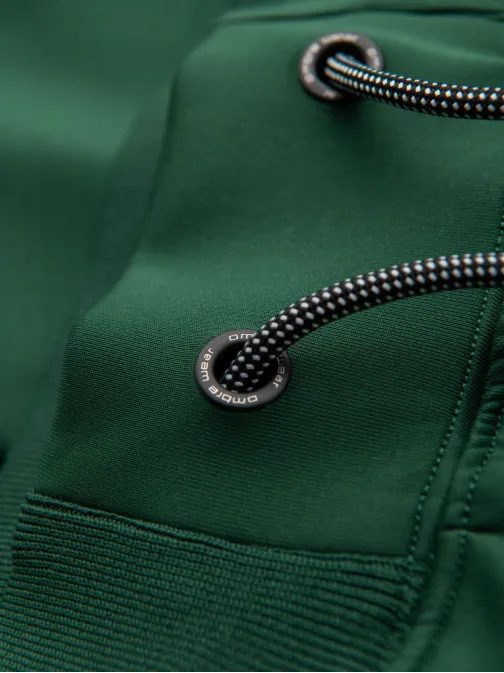 Pánské zelené tepláky s kontrastním lemováním V7 PASK-0229