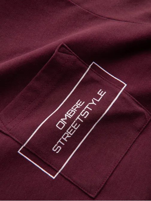 Bordové triko ve stylu streetstyle V3 TSCT-0108