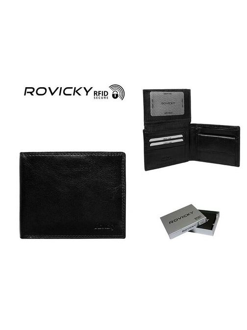 Černá kožená peněženka ROVICKY