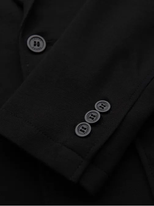 Sportovní černé sako slim fit V2 BLZB-0101