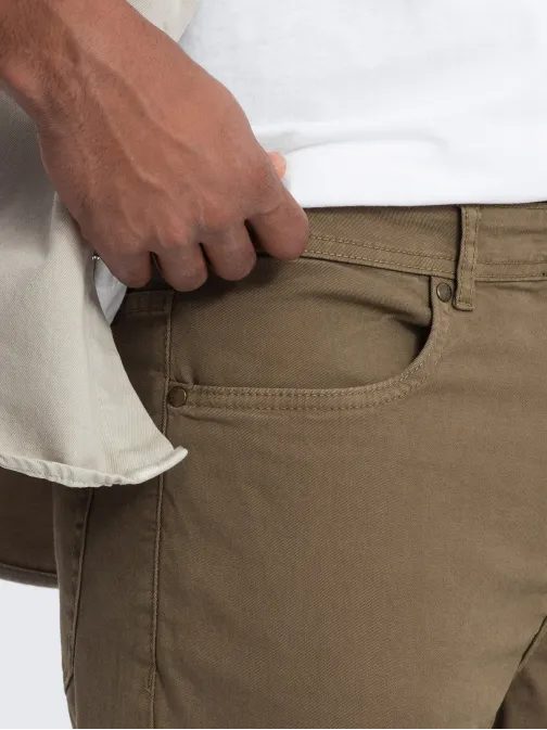 Jedinečné olivové pánské kalhoty V3 PACP-0151