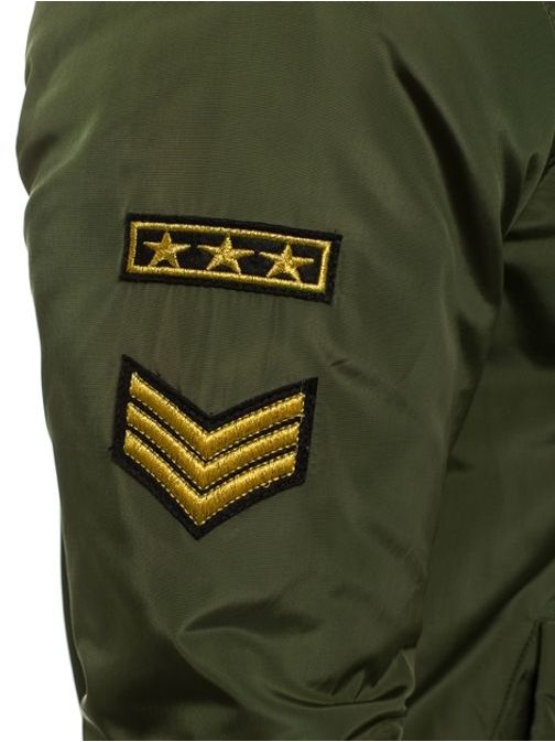 Khaki moderní pánská bomber bunda NATURE 4371