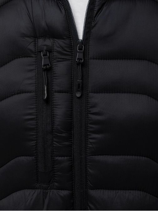 Stylová černá bunda s kapucí JS/LY18