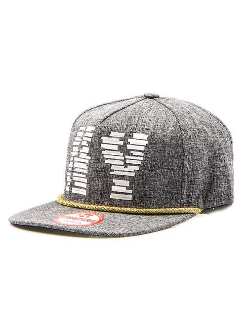 Šedá moderní snapback kšiltovka s potiskem NY