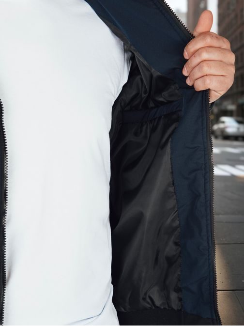 Trendy tmavě modrá sportovní bunda