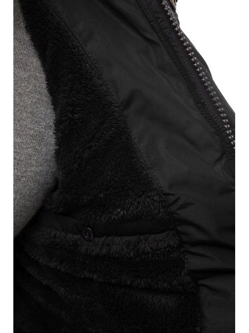 Zateplená zimní bunda pánská černá J.STYLE 3052