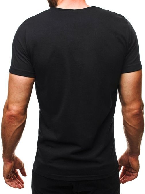 Černé pohodlné pánské tričko MADMEXT 1423