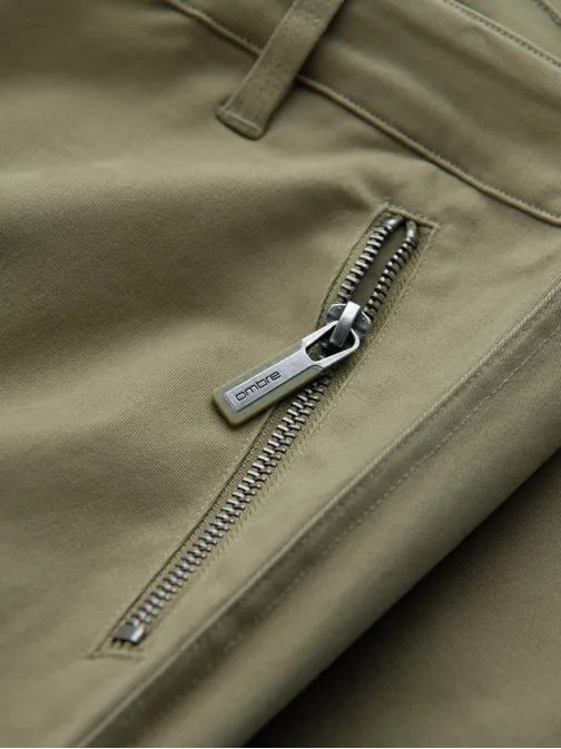 Pánské olivové kalhoty V2 P1517