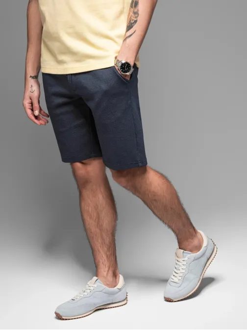 Tmavě modré chinos šortky V1 SRCS-0168