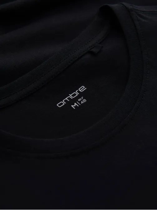 Pohodlné tričko v černé barvě v2 om-tspt-0144