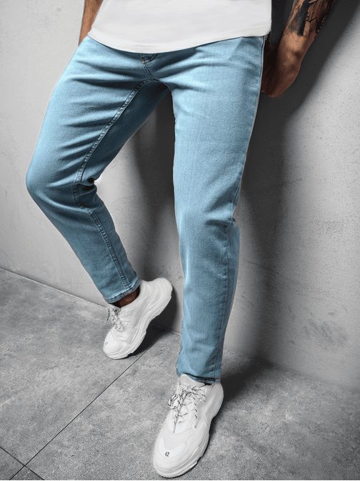 Trendové džíny v nebesky modré barvě O/4679