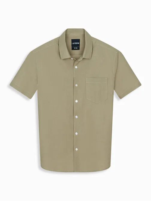 Pánská košile Casual olive V6 shss-0167