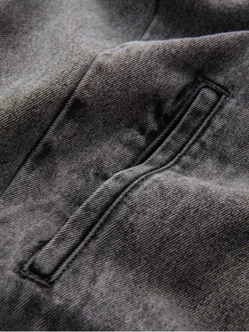 Riflová šedá bunda v bomber stylu C558