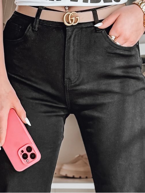 Široké černé džíny Delussia