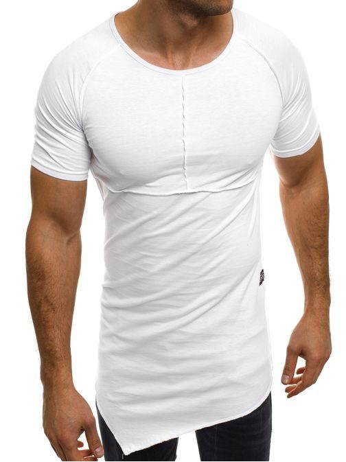 ATHLETIC 1112 asymetrické bílé pánské tričko