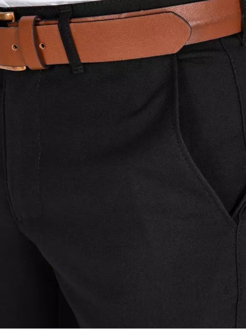 Klasické černé bavlněné chinos kalhoty